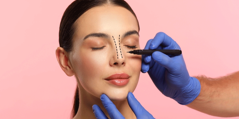 Rhinoplasty in London facial structure analysis before surgery